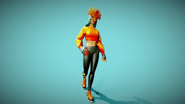 Rigged Sunbird 3D Model