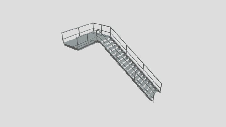 INDUSTRIAL STAIR-LEFT 3D Model