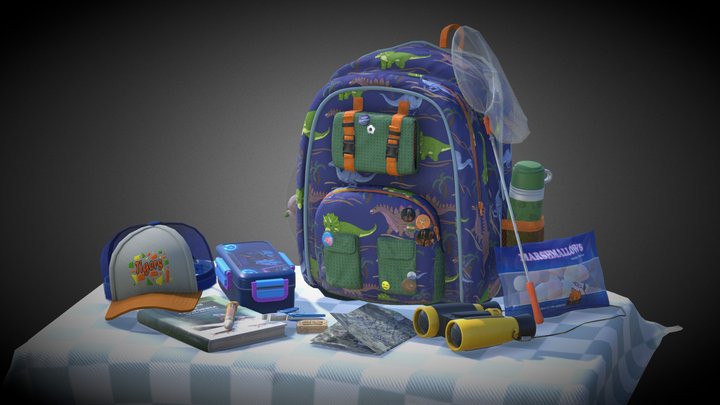 Summer backpack 3D Model