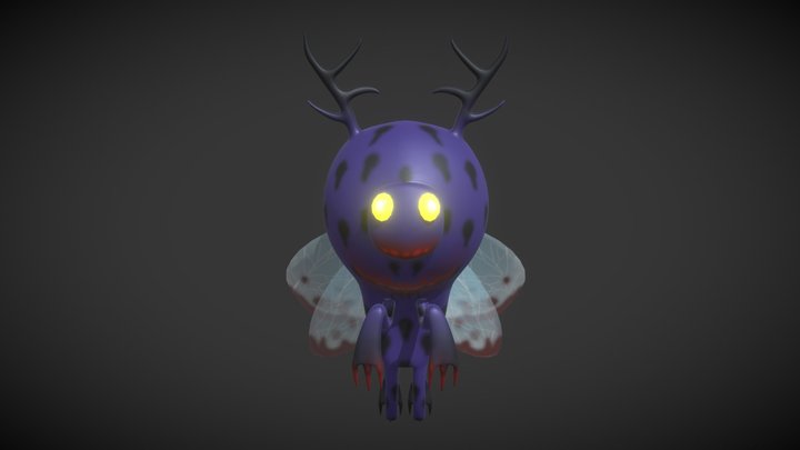 Moth Monster Texture 3D Model