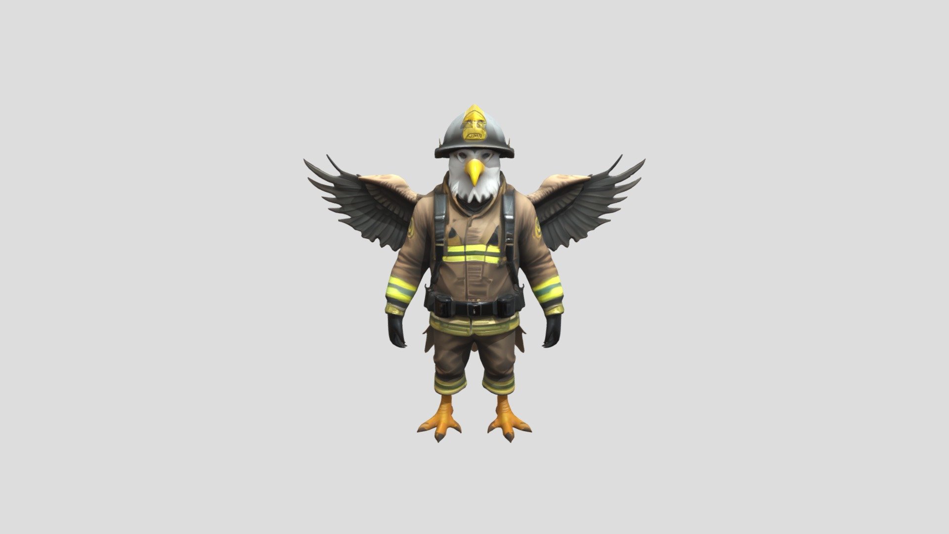 Eagle firefighter in full gear USA - Download Free 3D model by Chenzoss ...
