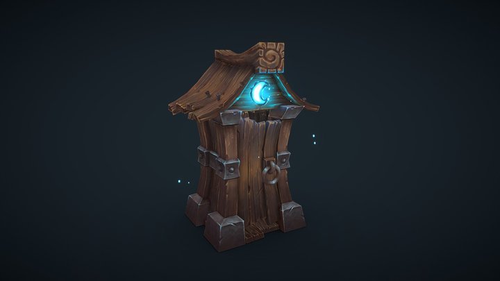Moonlight Outhouse 3D Model