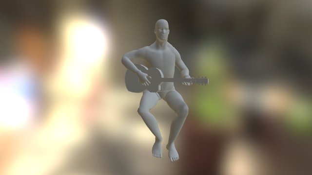 Guitar Man 3D Model