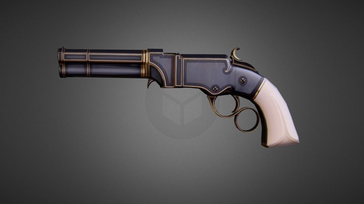 Engraved Volcanic Pistol 3D Model