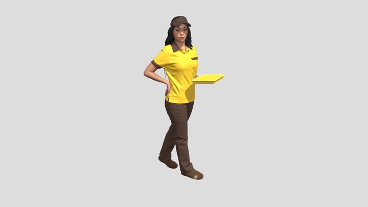 Yellow Uniformed Courier – Kostenloses 3D-Modell STL