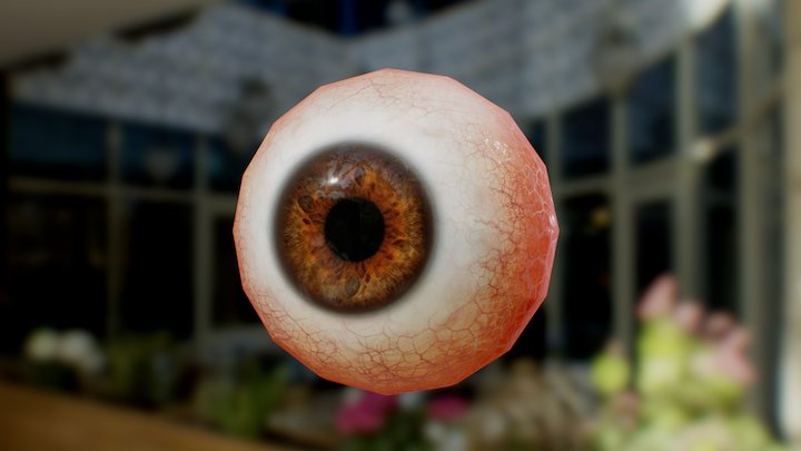 Eyeball V2 (brown) Game Object. Free download 3D Model