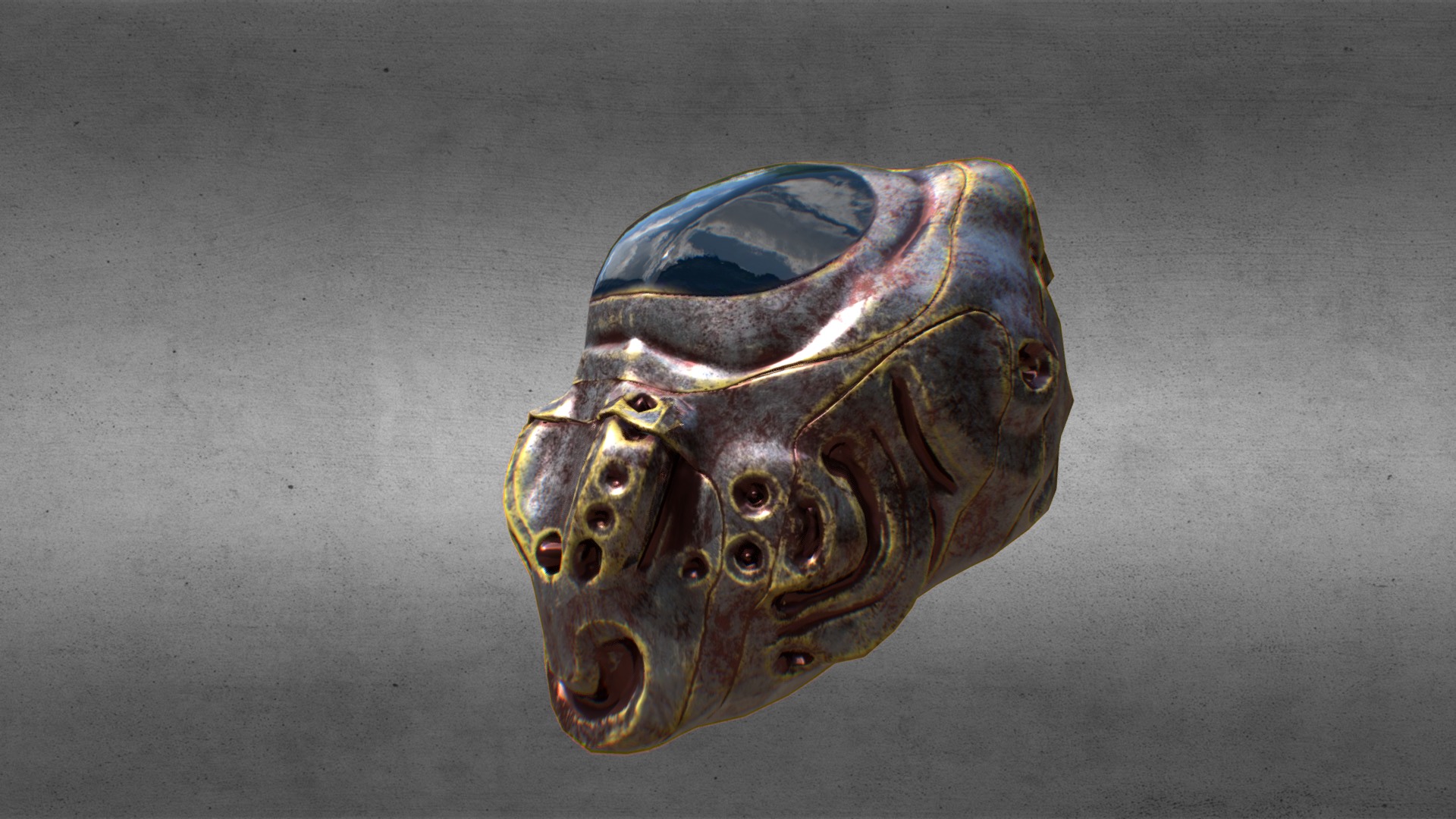 3D model H0C-Helmet  LOW POLY - This is a 3D model of the H0C-Helmet  LOW POLY. The 3D model is about a close-up of a ring.