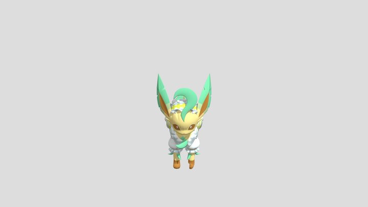 Mobile - Pokemon Unite - 0470 Leafeon Checkered 3D Model