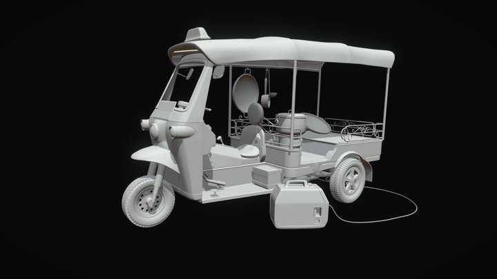 Work in Progress Tuk Tuk 3D Model