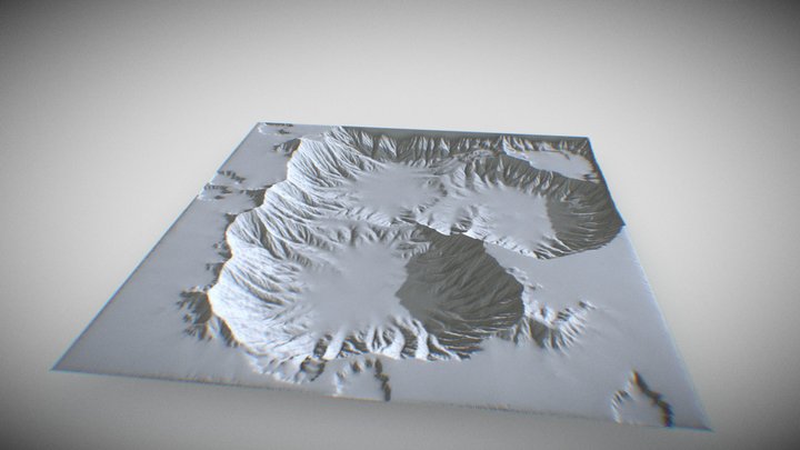 Terrain Mesh 3D Model