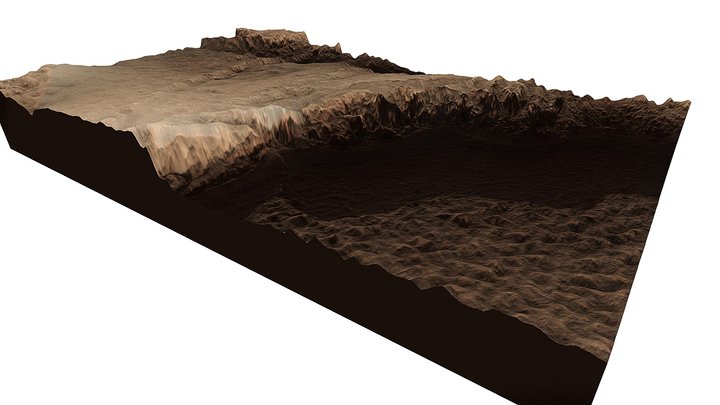 Topography of mars surface using 4K image 3D Model