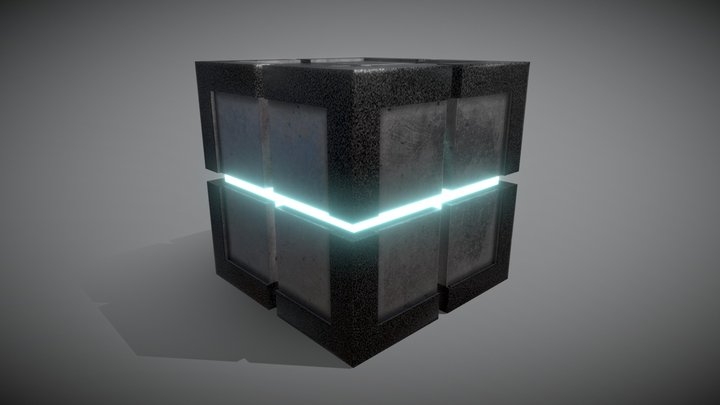 Sci-Fi Cube 3D Model