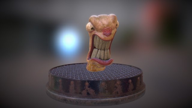 Angry Worm 3D Model