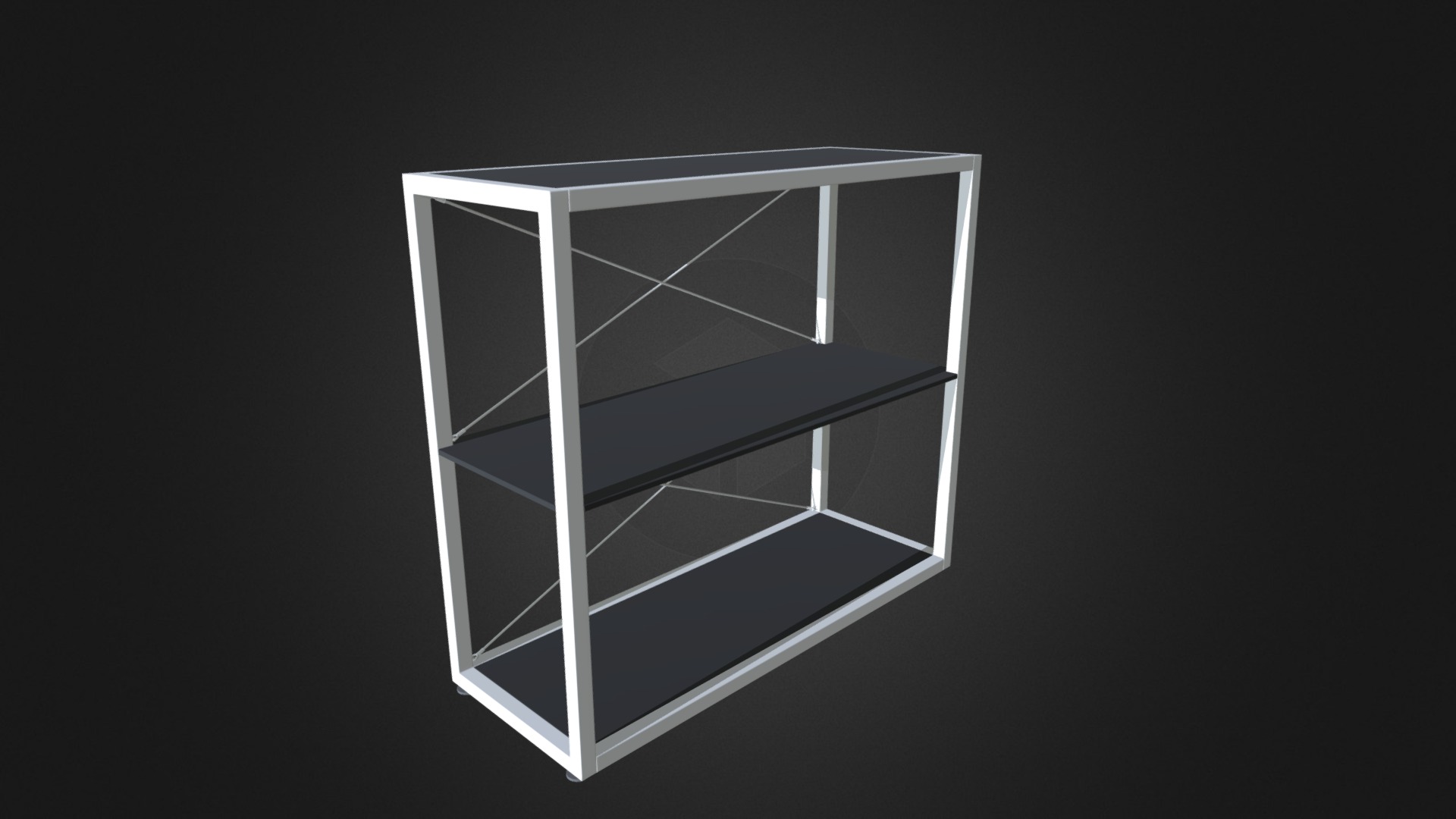 3D model Office Shelf Unit - This is a 3D model of the Office Shelf Unit. The 3D model is about a white square with a black background.