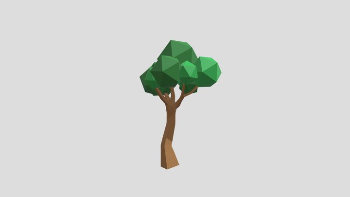 Low Poly Oak Tree 01 3D Model