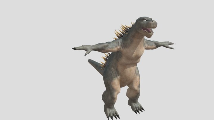 Godzilla Daz 3D Rigged – Gratis 3D-model STL