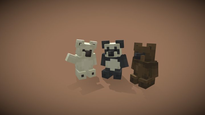 Bear family 3D Model
