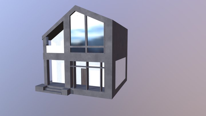 Low poly cottage-2 (download) 3D Model
