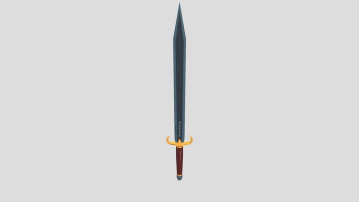 Lowpoly Sword 3D Model