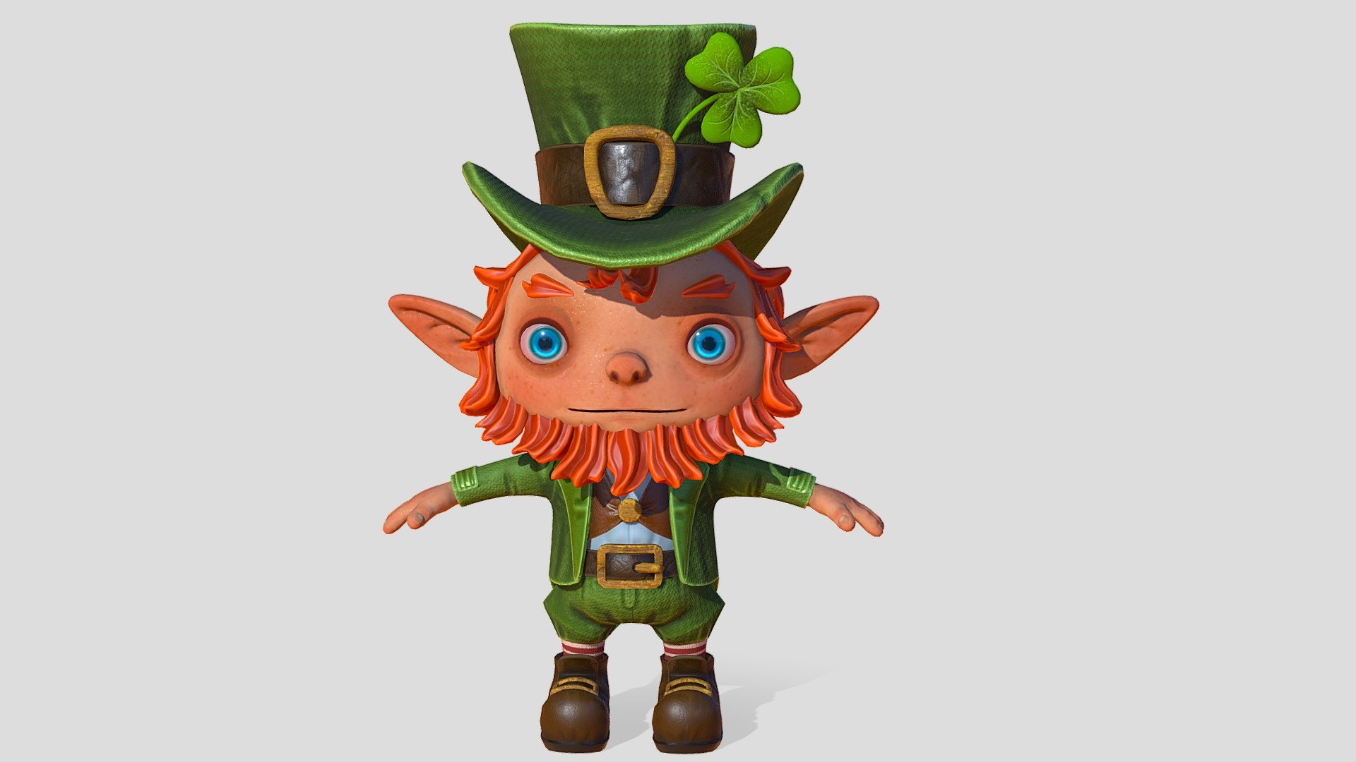 Leprechaun lowpoly - 3D model by Saniodesign [2c52c9a] - Sketchfab