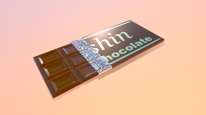 Unwrapped Chocolate Bar – Free 3D Model STL