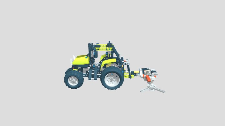 9393- Technic- Tractor 3D Model