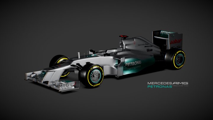 Mercedes AMG w03 3D Model