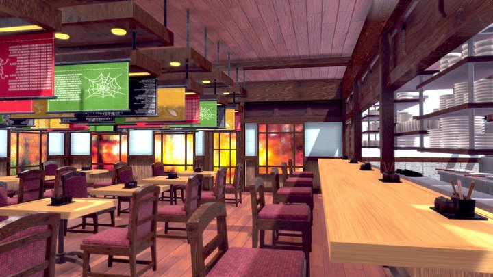 Restaurant 3D models - Sketchfab