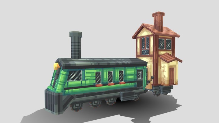 Spring Train 3D Model
