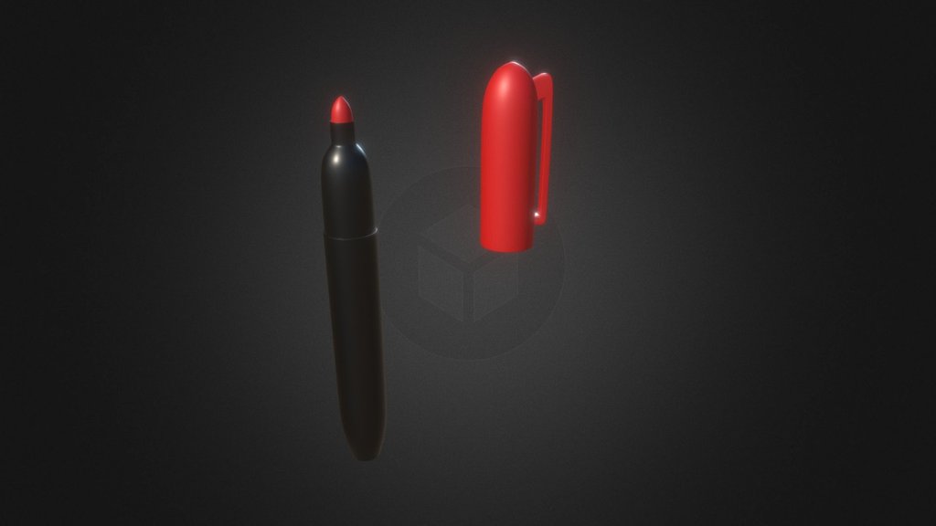 Marker with red tip
