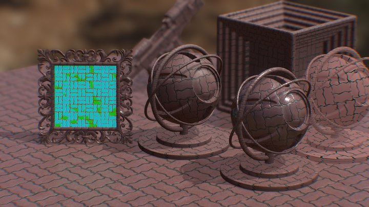 Paving blocks RGB channel Material and Stylied