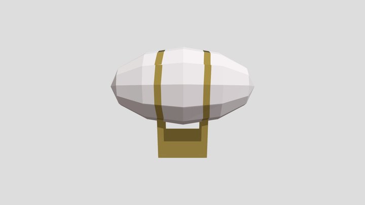 low-poly blimp 3D Model