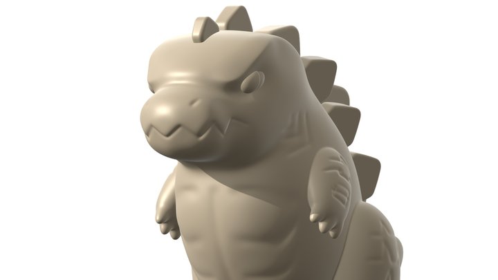 Godzilla Chubby 3D Model