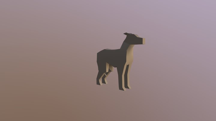 Greyhound Animated 3D Model