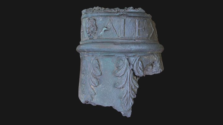 17th century Spanish bronze cannon fragment 3D Model