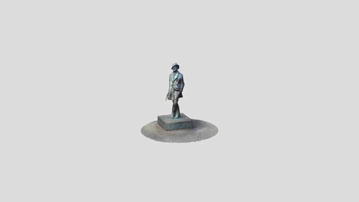 James Joyce Statue 3D Model