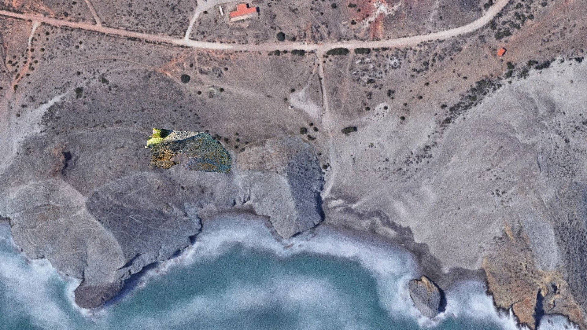 Fan-shaped columns in andesite, Spain