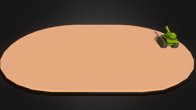 Animated Tank 3D Model