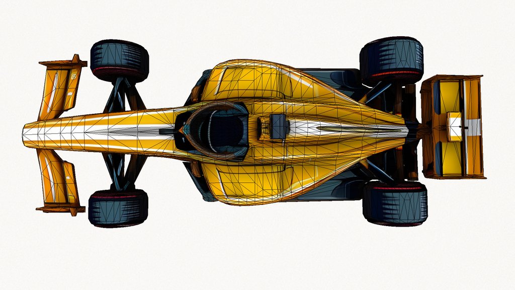 Toony Yellow Formula Racer – Cartoon Race