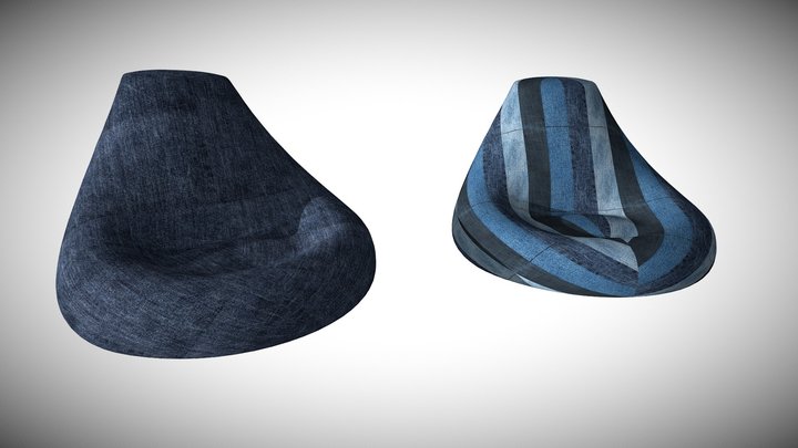 Pouffe Double 3D Model