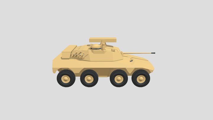 Rooikat ZT3/35 Draft 3D Model