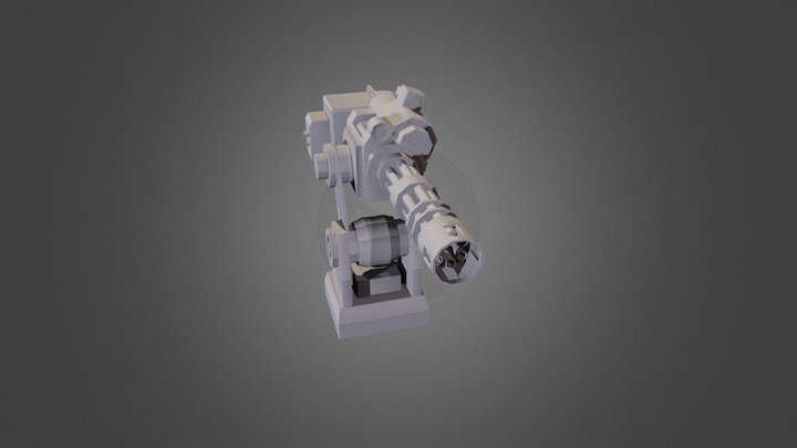 Gatling Turret 3D Model