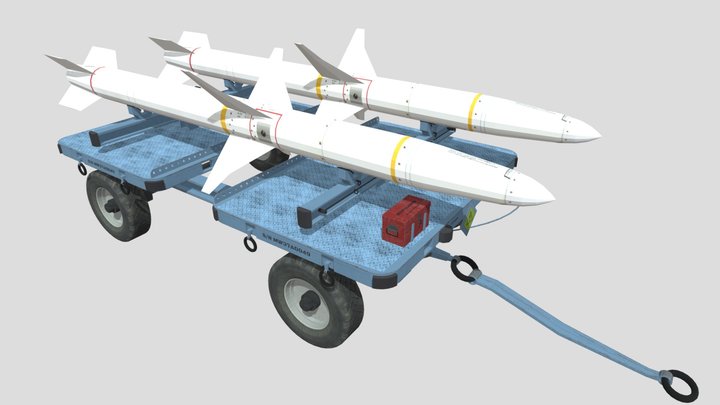 AGM-88 HARM transport cart 3D Model
