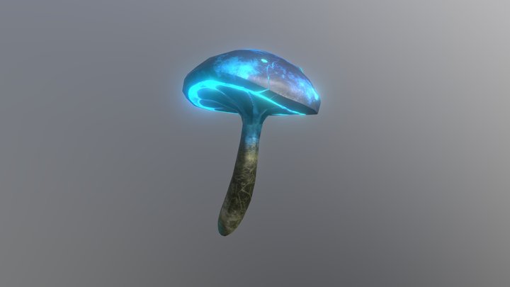 Blue Mushroom 3D Model