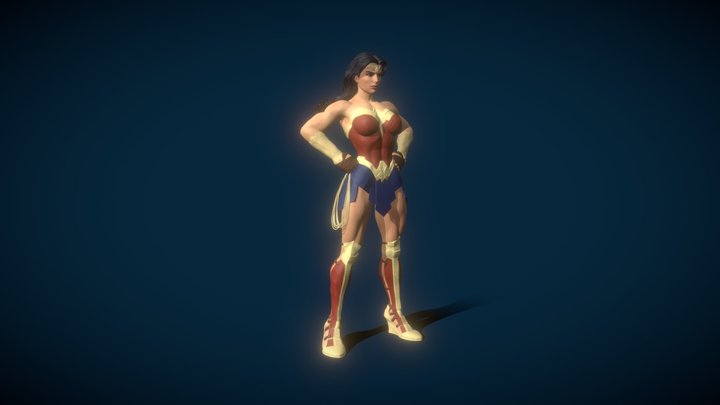 Wonderwoman-toon 3D Model