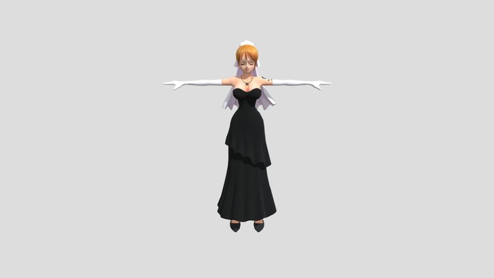 Nami wedding dress 3D Model