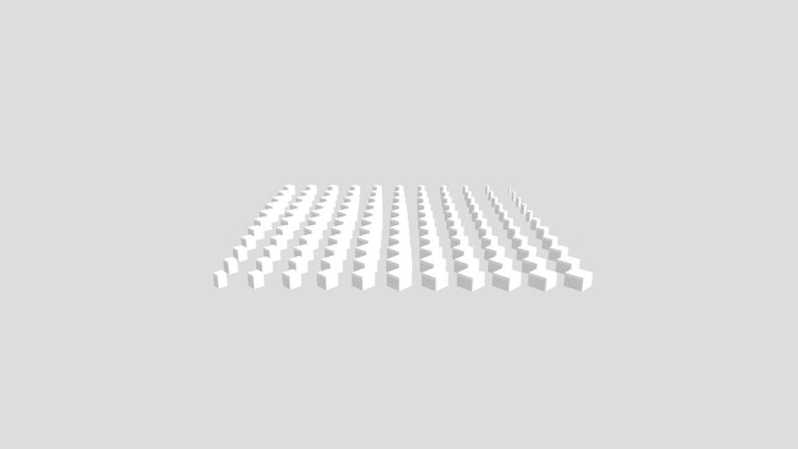 Monochrome Cubes Pattern 3D Model