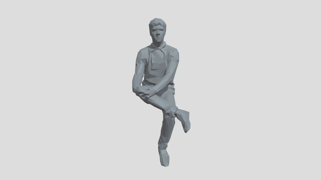 Lowpoly Male Sitting