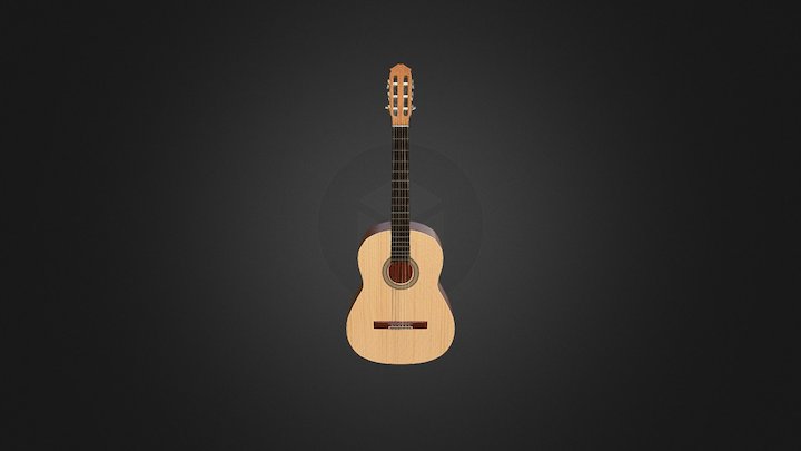 Classical Guitar 3D Model