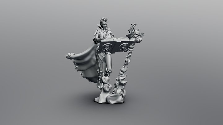 Necromancer Woman 3D printable 3D Model